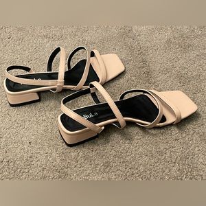 Nude dressy sandals